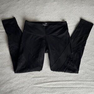 TNA Black Leggings with Mesh Cutouts